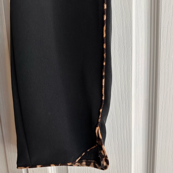 Crop Trousers with Cheetah Print Detailing - Picture 4 of 7